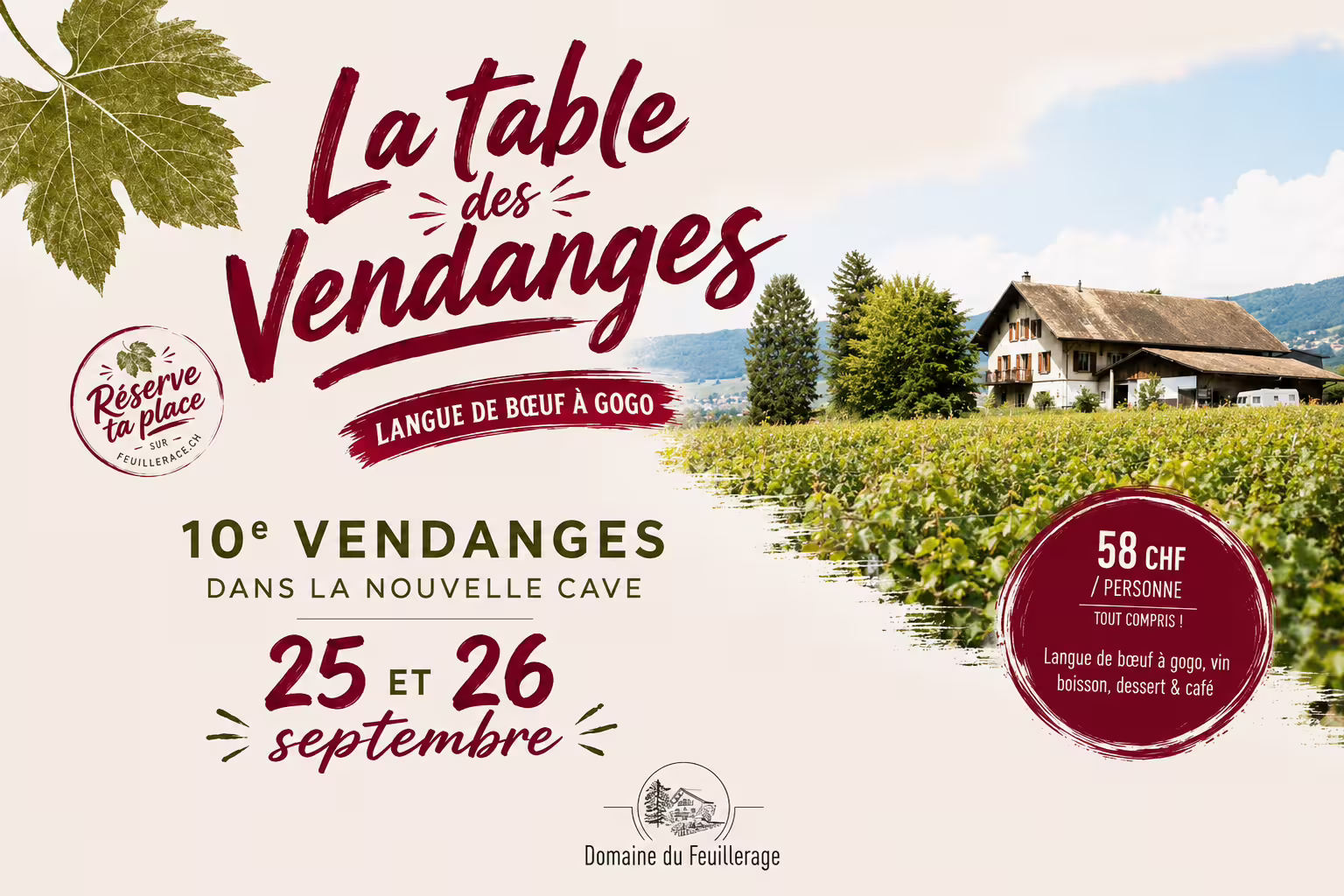 pub table des vendanges